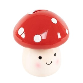 Decorative Ceramic Money Box with Mushroom Design 14 x 14 x 15 cm Gift for Kids