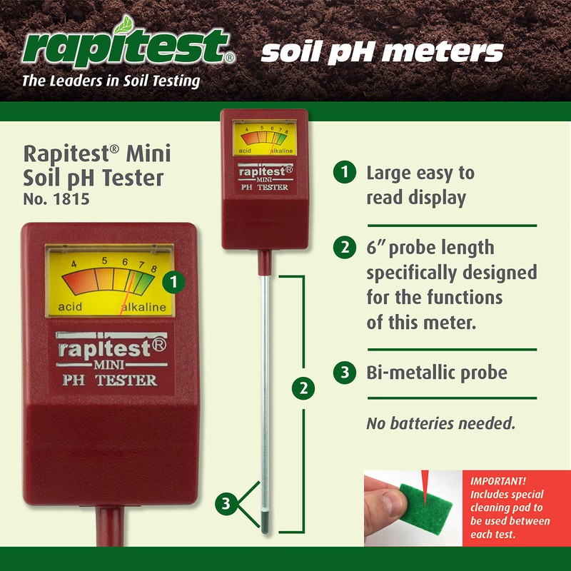 Rapitest Soil pH Tester for testing soil pH quickly and