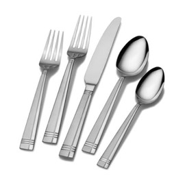 Pfaltzgraff Dawson Frost 20-Piece Stainless Steel Flatware Set, Service for 4