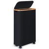 Merkisa Slim Laundry Basket with Wheels,Narrow Hampers for Laundry,Freestanding Laundry