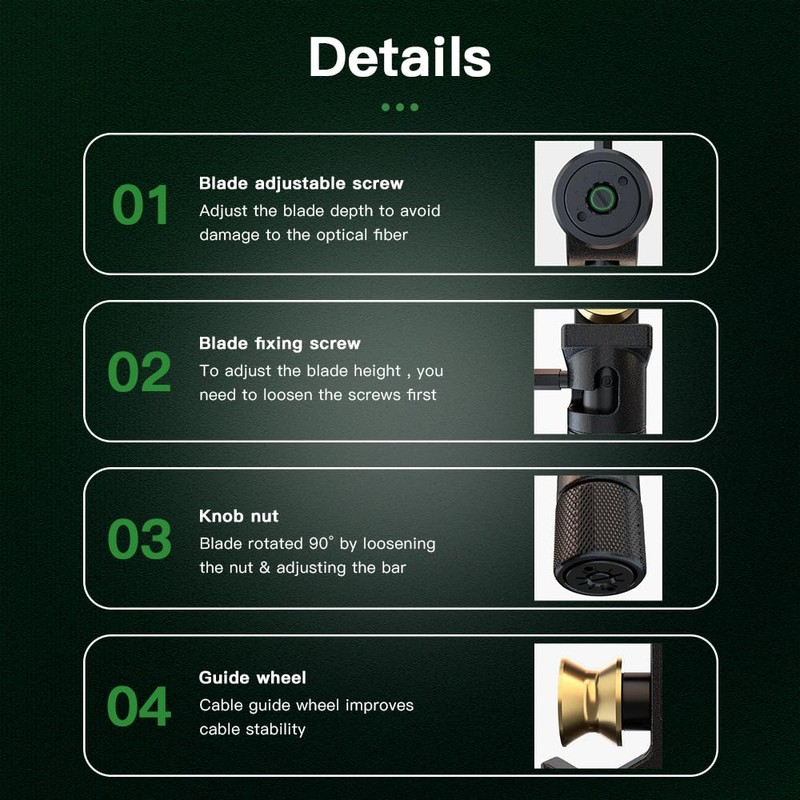 Fiber Optic Cable Stripper FTTH Armored Fiber Cable Slitter, Armored