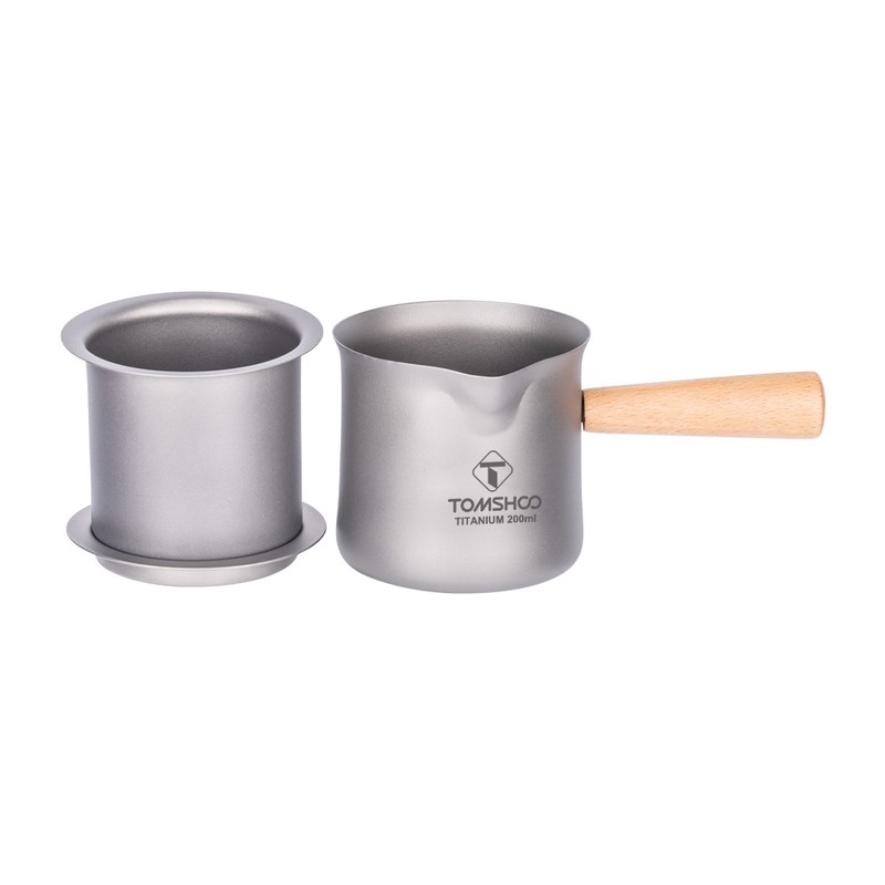 TOMSHOO Titanium Tea Mug with Tea Strainer Outdoor Camping Titanium