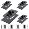 Black 4Pack X Recessed Tie Down D-Rings Anchor, 6,000 lb.