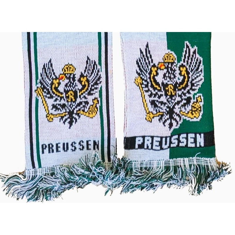 Generisch Prussia Scarf 2.0, skyline/tradition since 1906, (knitted scarf), blue,