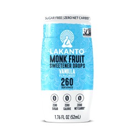 Lakanto Lakanto Liquid Monk Fruit Extract Drops - Zero Calorie, Zero Sugar, Keto Drink Sweetener, Sugar Substitute, On the Go, Tea, Coffee, Water, Smoothies, Other Drinks (Vanilla - 1.76 fl oz - Pack of 1)