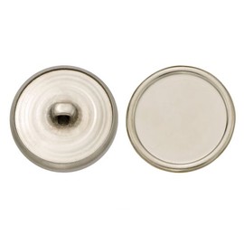 C&C Metal Products 5200 Plain Rim Metal Button, Size 40 Ligne, Nickel, 36-Pack