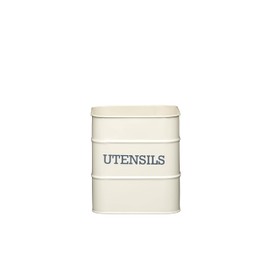 Living Nostalgia Kitchen Craft Steel Utensil Pots, Cream
