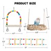 3 Pcs Bird Toys, Parrot Toys, Bird Ladder, Swing, Perch,