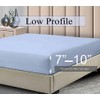 Low Profile Cotton Sateen Fitted Sheet Only (7-10 Inches) Twin