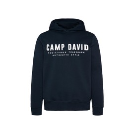 Camp David Men's Basic Hoodie with Logo Print, Navy blue