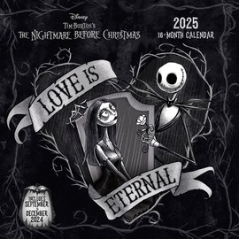 Pyramid The Nightmare Before Christmas 2025 Brochure Calendar, 30 x 30 cm, Calendar for Fans of the Iconic Animated Film, Monthly Overview, Sustainable Only with Paper Envelope