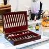 GENRICE Wooden Silverware Chest without Silverware, Silverware Box Storage for