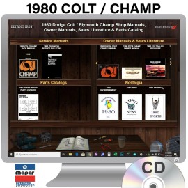1980 Dodge Colt / Plymouth Champ Shop Manuals & Parts Book Kit