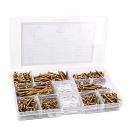 420 Pcs M3 Wood Screws,304 Stainless Steel Wood Screw Flat Head Multipurpose High-Performance Self Tapping Screws Assorted Screws Cross Flat Head Assorted Screws Zinc for Drywall Furniture Repairs