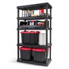 IRIS USA 5-Shelf Heavy Duty Plastic Storage Shelves, 500lb Capacity,