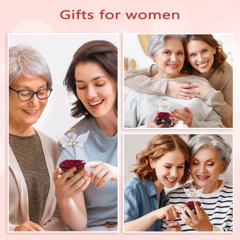 Sunia Angel Figures Valentine's Day Gift for Grandma Mum Forever