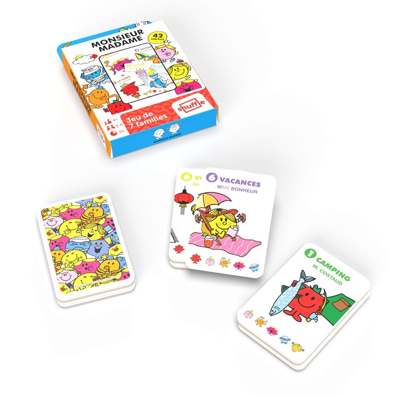 Shuffle 10007395 Mr. Men 7 Families Card, Multicolour