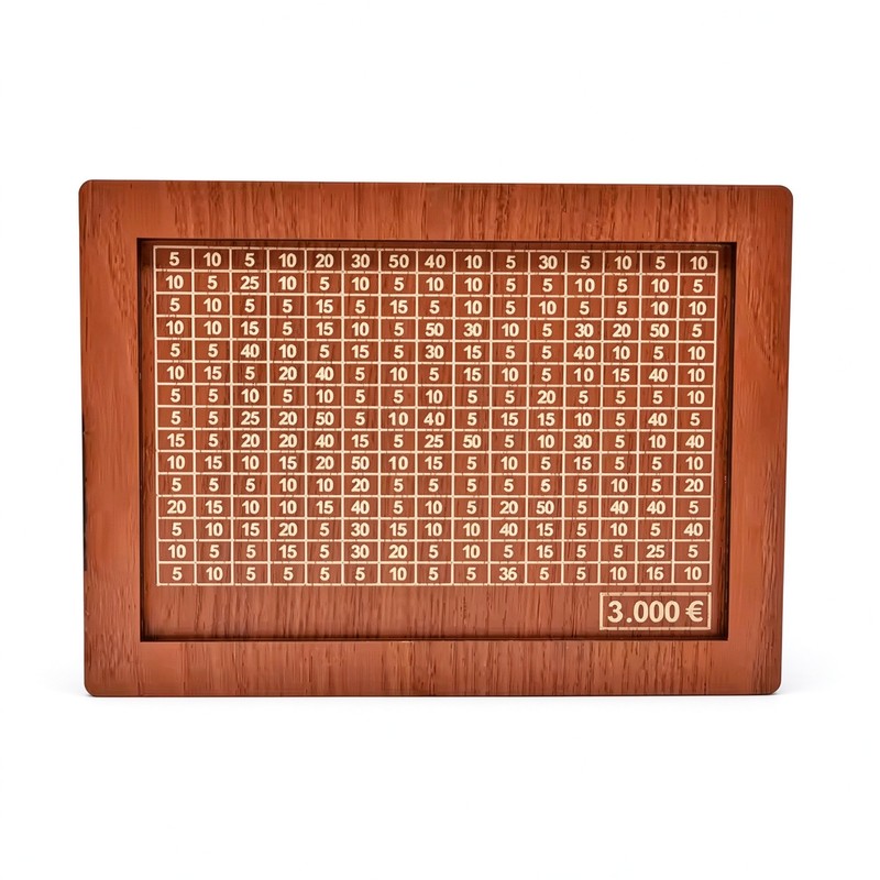 Wooden Money Saving Box for Personal Savings Goals – Reusable