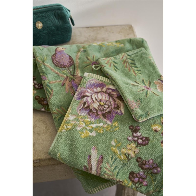 Pip Studio Secret Garden Hand Towel Green 55 x 100