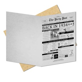 90th Birthday Gifts for 90 Years Old Women or Men Party Decorations Supply. Back In 1934 Funny Large Card for Him or Her. Historical 13 x 9 In Poster with Vintage Mailing Envelope. Turning 90 Years Happy Bday Table Decor Sign Born in 1934 Banner