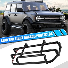 QUARKZMAN 1 Pair Rear Light Protector Cover for Ford Bronco Black