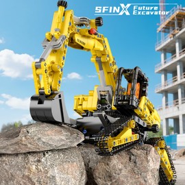 Mould King Crawler Excavator Building Sets, 17076 Engineering Excavator Building Blocks Toys, DIY Cool Model Toys Birthday Gifts for Adults/Teens/Kids, Construction Set for Boys Age 8-12 (840Pcs)