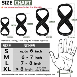 AQF Figure 8 Lifting Straps, Anti Slip Gym Wrist Supports for gym, Powerlifting, Weightlifting, Deadlifting, Heavy Duty Gym Straps, Ideal Lifting Straps for Strength Training (Black & Green, XL)