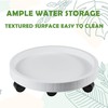 NAZKAEN 17.5 Inch Planter Caddies Rolling Saucer Caddy with Wheels,