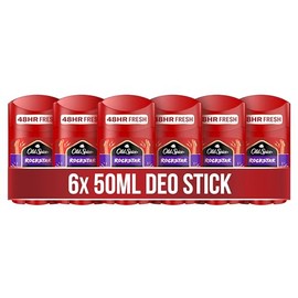 Old Spice Rock Deo Stick f√ºr M√§nner, 6x50ml, 48H Frische, langanhaltender Duft in Parf√ºmqualit√§t, 0% Aluminiumsalze, keine Flecken auf Schwarz & Weiss, hergestellt aus 50% recyceltem Plastik
