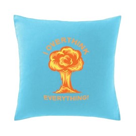 Hippowarehouse I overthink everything! Printed bedroom accessory cushion cover case 41x41cm