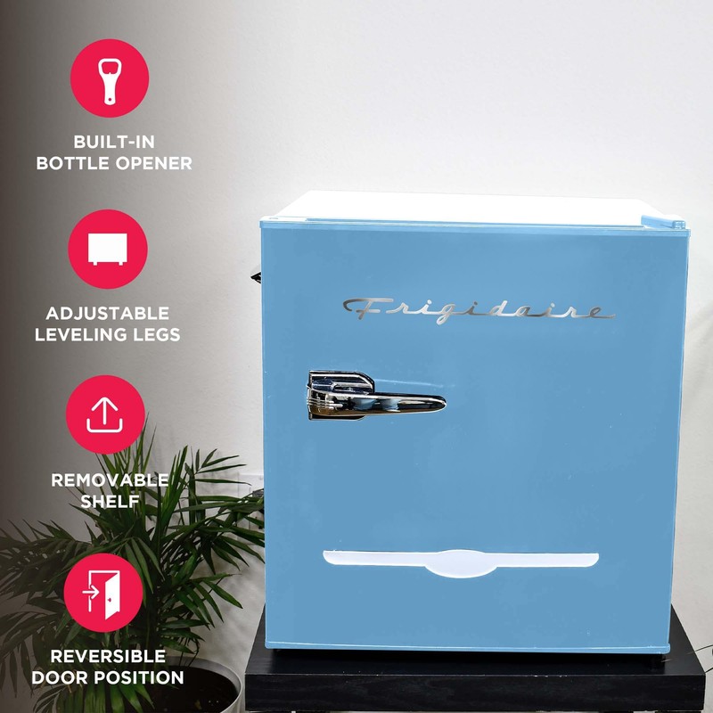 Frigidaire EFR176 Retro Compact Fridge with Chiller Mini Refrigerator with