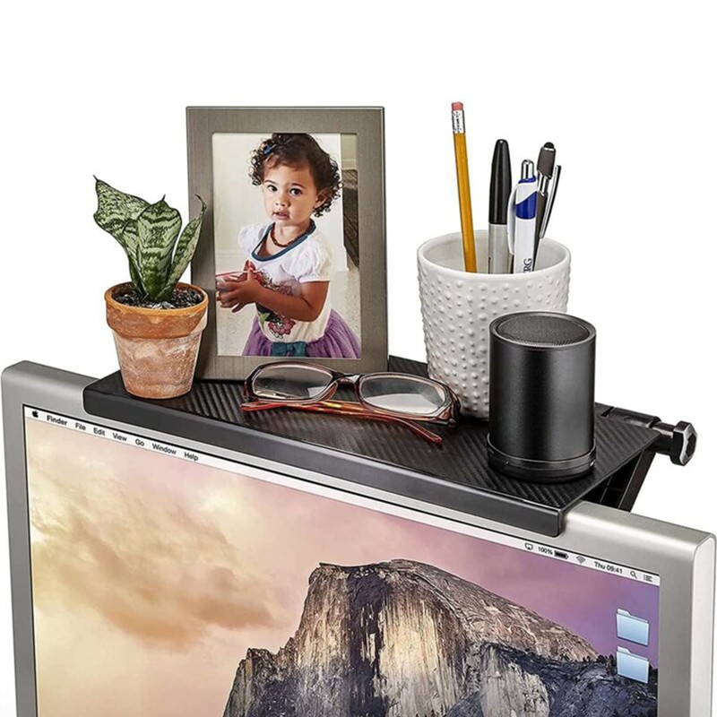 TV Top Shelf Mount Adjustable TV Computer Rack Screen Top
