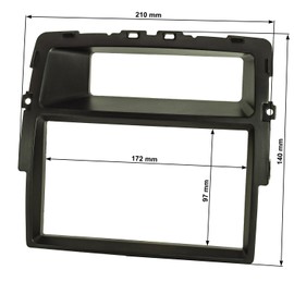 tomzz Audio 2438-022 Double DIN Radio Faceplate Compatible with Opel Vivaro B Nissan Primastar Renault Trafic II 2011-2014 Black without On-Board Computer