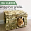 WUWEOT 2 Pack Large Grass Bunny House, Foldable Rabbit Hut,