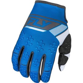 Fly Racing 2024 Youth Kinetic Prix Gloves (Bright Blue/Charcoal Youth Medium)