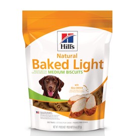 Hill's Natural Baked Light Biscuit Treats for Medium-Sized Dogs, Chicken, 8 oz. Bag