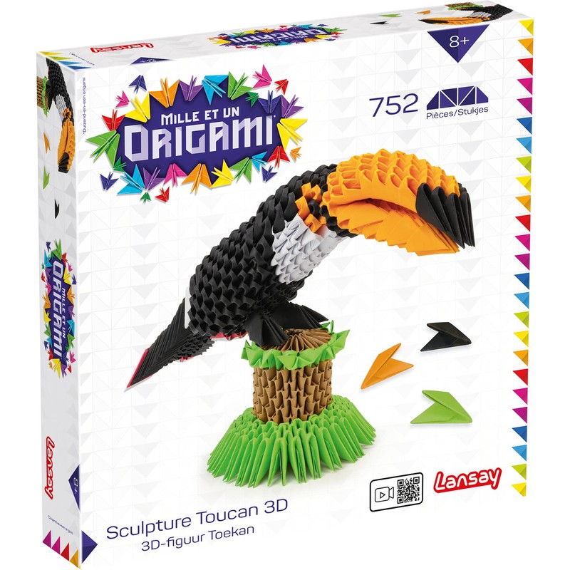 Lansay Mille et Un Origami - Toucan 3D Sculpture -