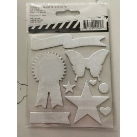 Heidi Swapp Stickers 19 PC Chipboard Color Magic Embellishments Star Heart Arrow