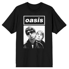 Oasis Noel and Liam Boxed Photo T Shirt Black
