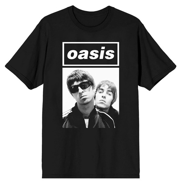 Oasis Noel and Liam Boxed Photo T Shirt Black