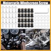 Partuto 20pcs M5 5mm Motorcycle Windscreen Screw Fairing Bolt Silver