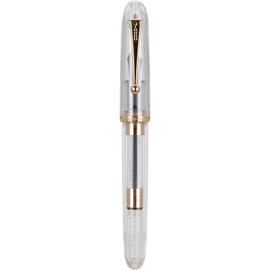 Jinhao 9016 Pluma estilográfica de punta fina, serie Dadao, con punta acrílica negra de latido y convertidor grande para escritura, firma y caligrafía