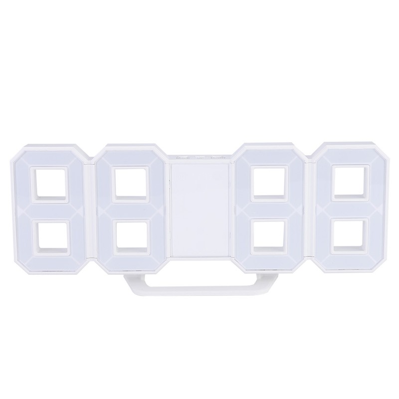 3D LED Digital Clock Bedroom Desktop Snooze Alarm Clock Home