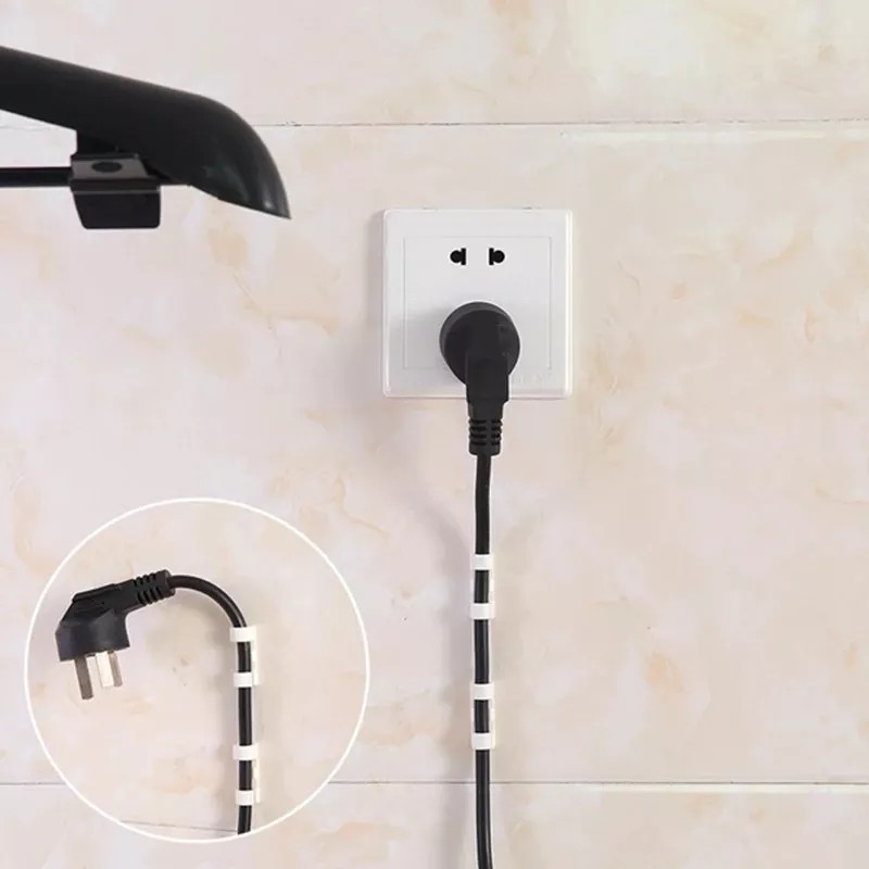 Estuchelandia Clip Organizador De Cables Autoadhesivo Sujetador Usb 20pzas