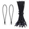 KINDPMA Pack of 60 Elastic Straps with Hooks, Black, 2