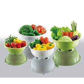 Colander Bowl Set Bowl Capacity 1.1L White Fresh