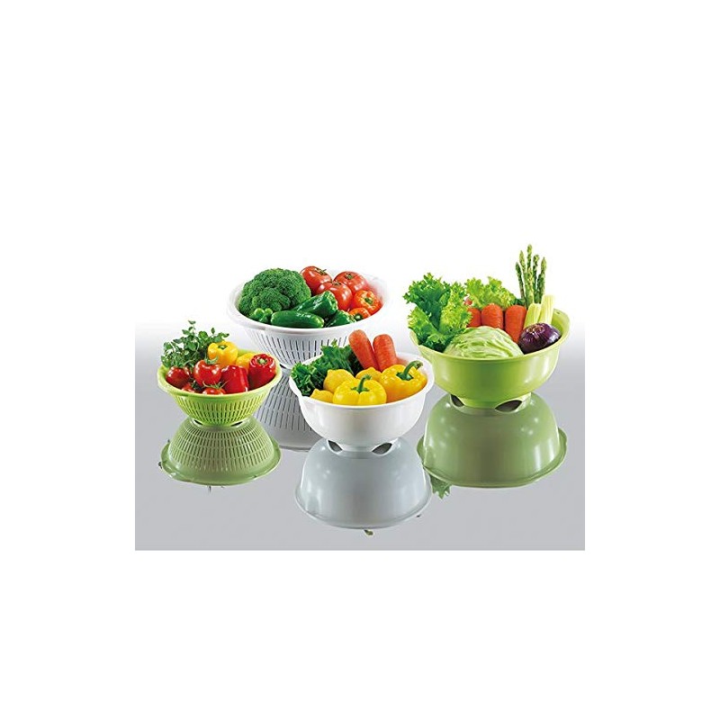 Colander Bowl Set Bowl Capacity 1.1L White Fresh
