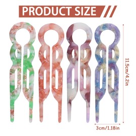 4 PACK Lialys Hair Pin for Women - French Hair Pin Elegant Hair Accessories for Women,Valentines Christmas Wedding Prom Decorative accessories,Suitable for All Hair (Stylish)