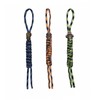 HAISDA 3 pcs Knife Lanyards with Bead,Skull Alloy Bead for