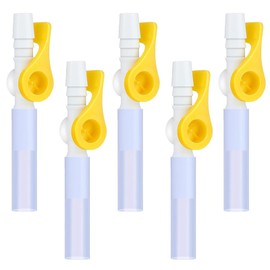 Catheter Valve,5 Pieces Catheter Leg Band Valve,Urine Drainage Catheter Valves,Catheter Valve for Urine Drainage,an Effective Alternative to Leg Bags,White